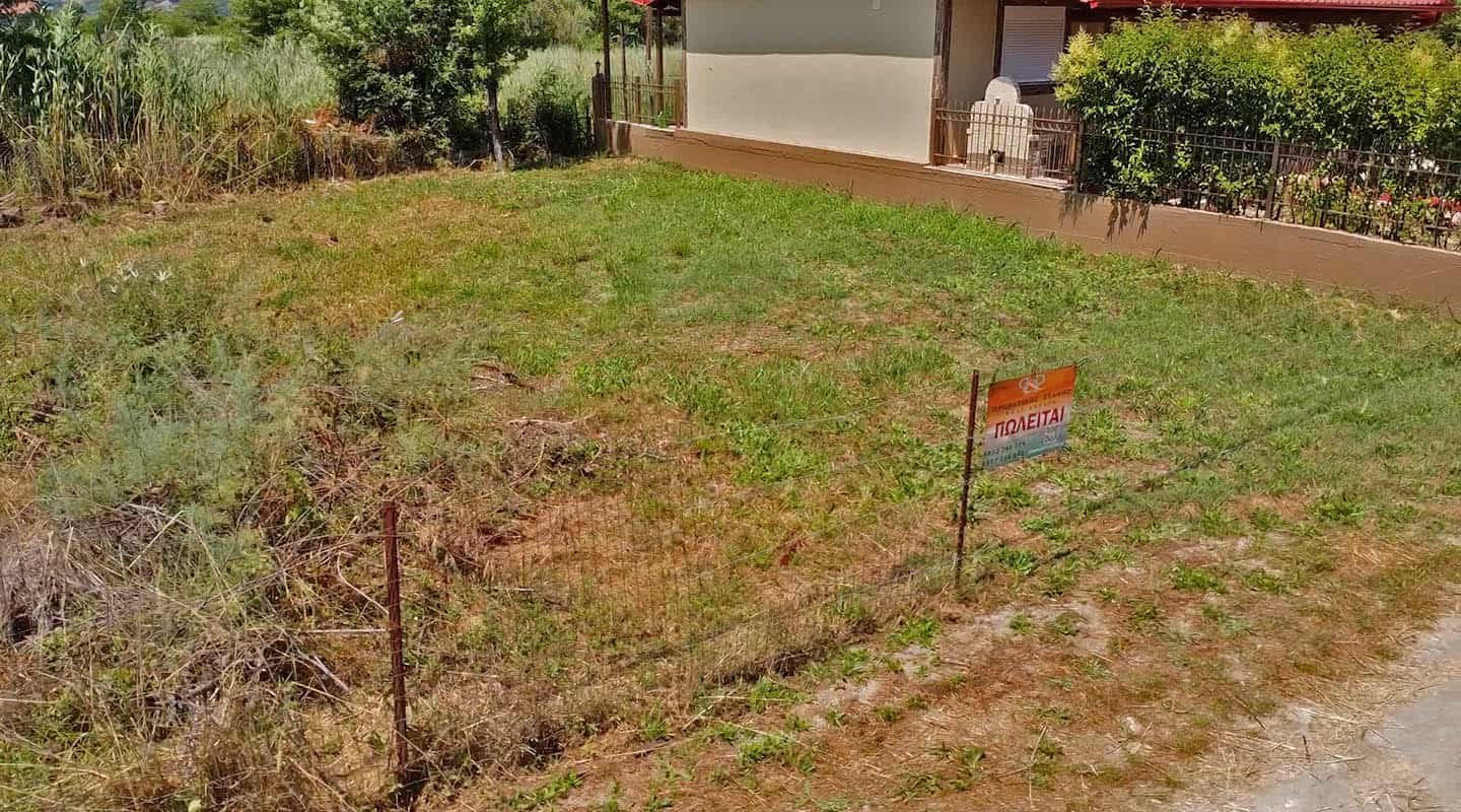 Provatidis real estate Καστρι Λουτρό πρόσοψη αγροτεμαχίου από γωνία και ψηλά