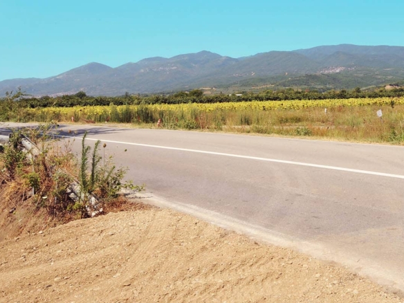 Προβατίδης μεσιτικά παραθαλάσσια οικοπέδα και αγροτεμάχια στην Πιερία και θεσσαλία-φθηνά αγροτεμάχια στο Καστρί Λουτρό Αιγάνης θέα στον δρόμο από την είσοδο